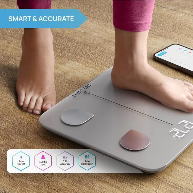 Alt view image 5 of 7 - INEVIFIT Smart Body Composition Scale with Bluetooth and Free Tracking INEVIFIT APP