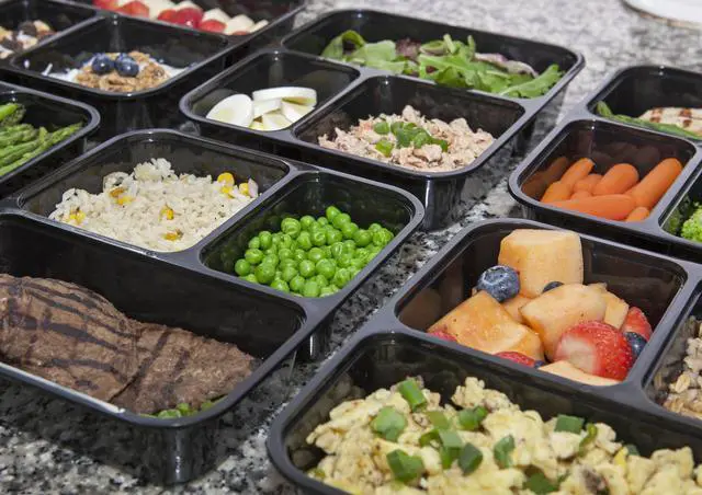 Alt view image 4 of 4 - INEVIFIT Meal Prep 3 Compartment BPA FREE, Premium Food Storage Containers, Durable & Reusable, 36 oz. Stackable 7 Pack, Microwaveable & Dishwasher Safe, Leak Resistant Bento Lunch Box