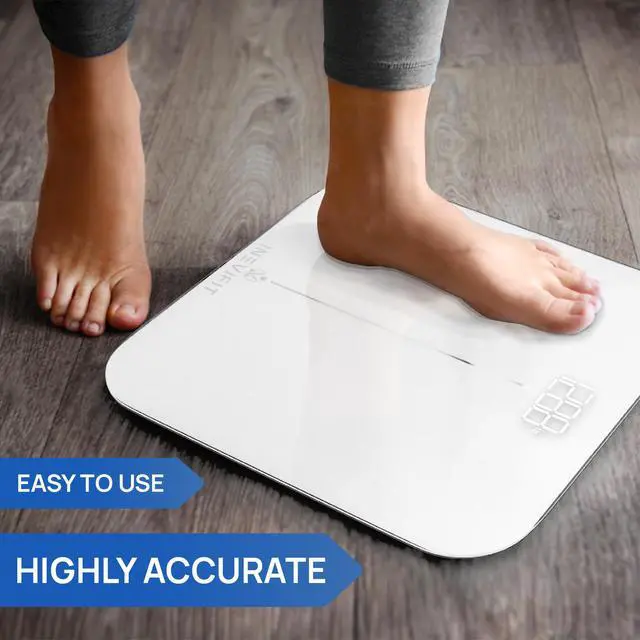 Alt view image 4 of 6 - INEVIFIT Bathroom Scale, Highly Accurate Digital Body Weight Scale Up to 400lbs. Includes 5-Year Warranty