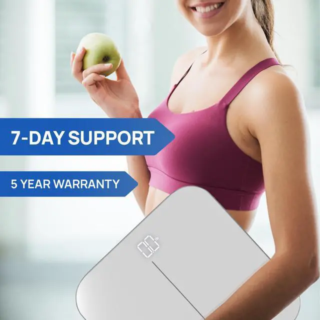 Alt view image 3 of 6 - INEVIFIT Bathroom Scale, Highly Accurate Digital Body Weight Scale Up to 400lbs. Includes 5-Year Warranty