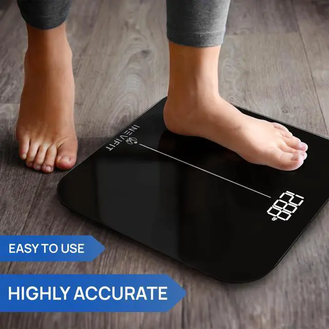 Alt view image 4 of 6 - INEVIFIT Bathroom Scale, Highly Accurate Digital Body Weight Scale Up to 400lbs. Includes 5-Year Warranty