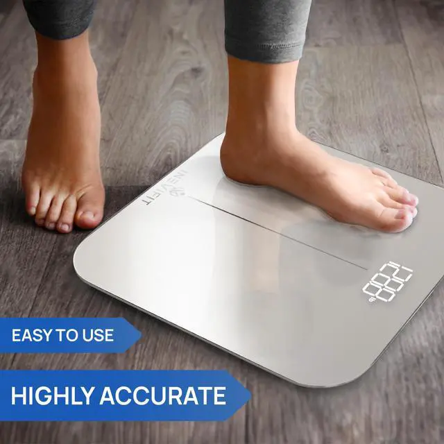 Alt view image 4 of 6 - INEVIFIT Bathroom Scale, Highly Accurate Digital Body Weight Scale Up to 400lbs. Includes 5-Year Warranty