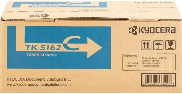Alt view image 4 of 5 - Kyocera TK-5162C Original Toner Cartridge - Cyan - Laser - 12000 Pages - 1 Each
