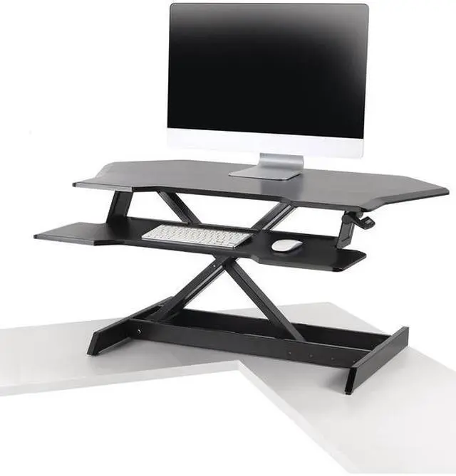 Alt view image 3 of 20 - Ergotron WorkFit-TX Standing Desk Converter, Sit-Stand Desk Workstation - Height-Adjustable Keyboard (33-467-921)