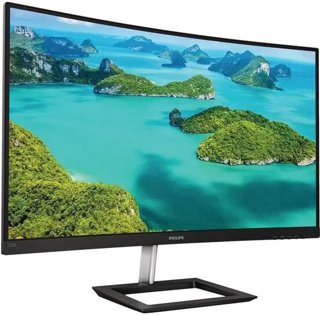 Alt view image 2 of 5 - PHILIPS 322E1C 32" Super-Curved Frameless Monitor, Full HD VA, 104% sRGB, Adaptive-Sync 75Hz, VESA, Black/Silver