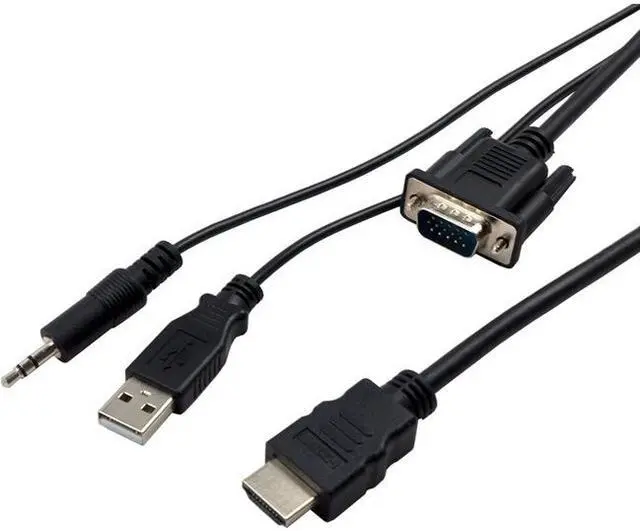 Alt view image 3 of 13 - Visiontek 900824 VGA to HDMI 1.5M Active Cable (M/M) - HDMI/VGA for Video Device - 4.92 ft - HD-15 Male VGA - HDMI Male Digital Audio/Video