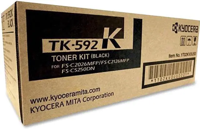 Alt view image 11 of 16 - Kyocera Copystar TK592K Laser Toner Cartridge Black