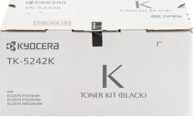 Alt view image 3 of 6 - Black Toner Cartridge for Kyocera TK-5242K ECOSYS M5526cdw, ECOSYS P5026cdw, Genuine Kyocera Brand