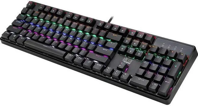 Alt view image 9 of 15 - Adesso Multi-Color Illuminated Mechanical Gaming Keyboard