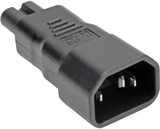 Alt view image 6 of 8 - Tripp Lite IEC C14 to IEC C5 Power Cord Adapter - 10A 250V Black