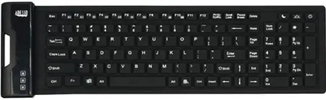 Alt view image 7 of 14 - Adesso AKB-222UB SlimTouch 222 Antimicrobial Waterproof Flex Keyboard