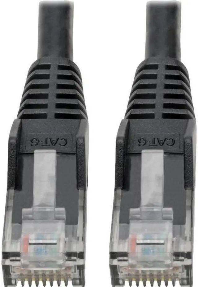 Alt view image 7 of 20 - Tripp Lite N201-06N-BK Premium Cat6 Gigabit Snagless Molded Utp Patch Cable, 24 Awg, 550 Mhz/1 Gbps (Rj45 M/M) , Black, 6 In. - Patch Cable - Rj-45 (M) To Rj-45 (M) - 5.9 In - Utp - Cat 6 - Ieee 802.