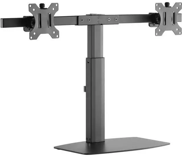 Alt view image 7 of 7 - Amer Mounts 2EZH | Dual Screen Pneumatic Vertical Lift Monitor Stand | Supports 17" - 27" Monitors