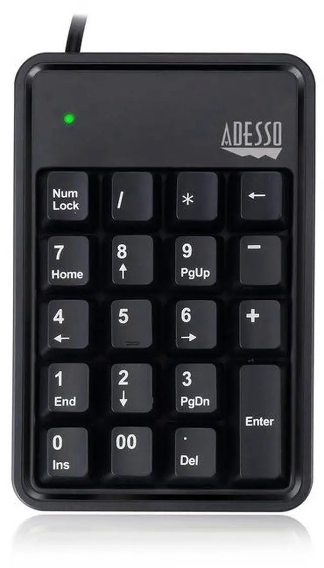 Alt view image 9 of 19 - Adesso 19-Key Usb Numeric Keypad ,Built-In 3-Port  Usb Hubs , Durable  Mechnical