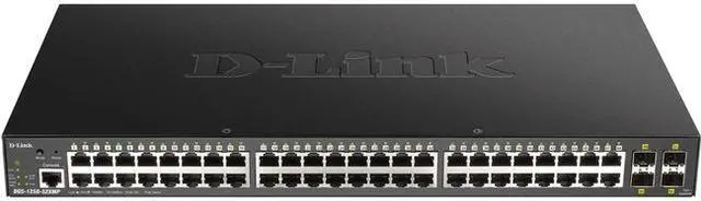 Alt view image 2 of 6 - D-Link DGS 1250-52XMP - Switch - L3 Lite - smart - 48 x 10/100/1000 (PoE) + 4 x 10 Gigabit SFP+ - rack-mountable - PoE (
