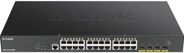 Alt view image 2 of 7 - D-Link DGS 1250-28XMP - Switch - L3 Lite - smart - 24 x 10/100/1000 (PoE) + 4 x 10 Gigabit SFP+ - rack-mountable - PoE (