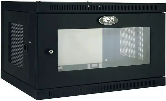 Alt view image 17 of 20 - Tripp Lite 6U Wall-Mount Rack Enclosure Cabinet with Clear Acrylic Window, Switch-Depth (SRW6UG)