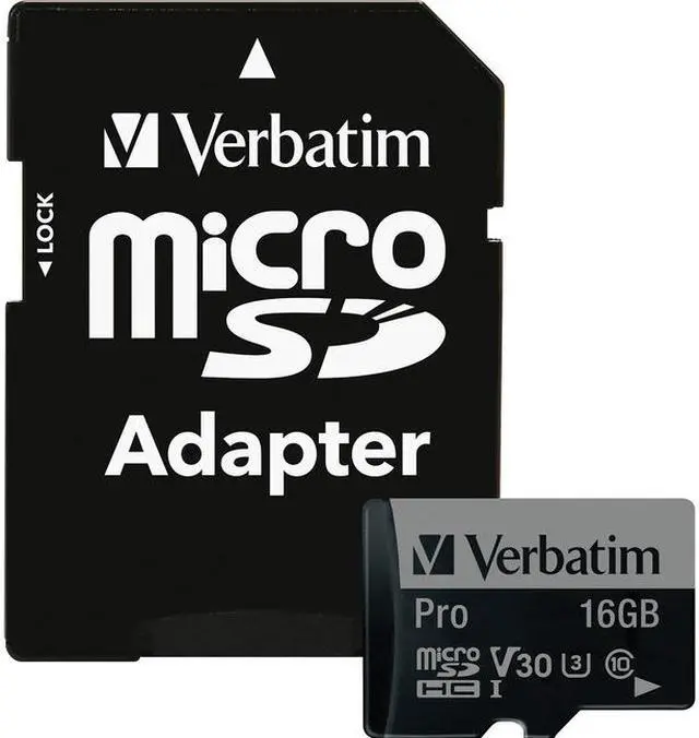 Alt view image 4 of 7 - Verbatim Memory Card microSDHC w/Adapter 16GB BK/GY 47040