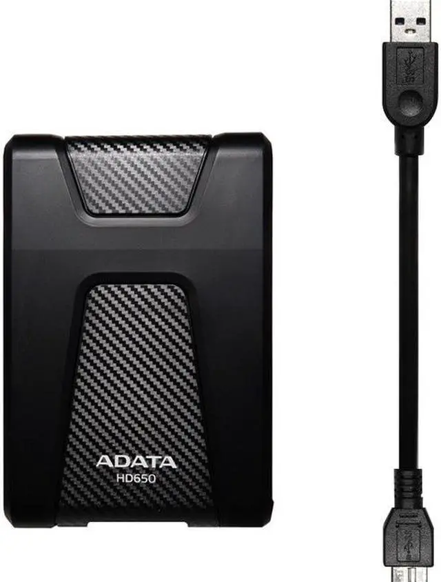 Alt view image 5 of 8 - ADATA 2TB HD650 Portable Hard Drive USB 3.1 Model AHD650-2TU31-CBK Black