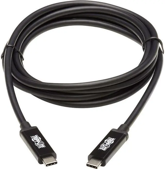 Alt view image 2 of 5 - Tripp Lite Model MTB3-01M5-5A-B Thunderbolt 3 Passive Cable - 20 Gbps, 5A 100W Power Delivery, 4K/60 Hz, 1.5m (5 ft.), Black Male to Male