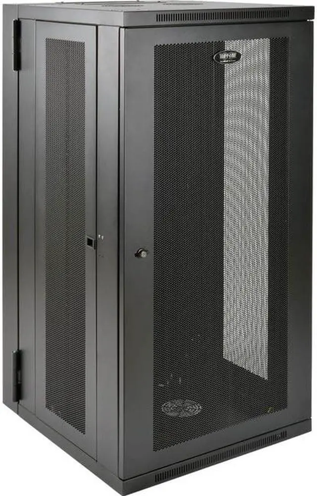Alt view image 14 of 20 - Tripp Lite SmartRack 26U UPS-Depth Wall-Mount Rack Enclosure Cabinet, Hinged Back