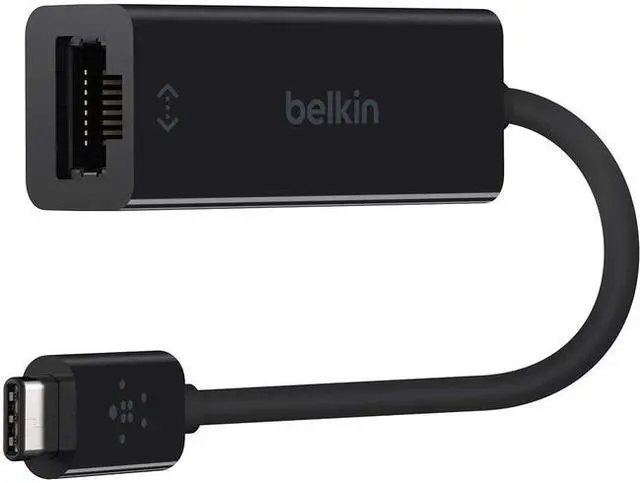 Alt view image 11 of 15 - Belkin F2CU040btBLK USB-C to Gigabit Ethernet Adapter (Also Known as USB Type-C)