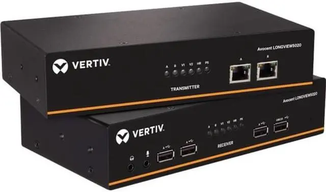 Alt view image 9 of 12 - Vertiv Avocent Dual Monitor, USB, Audio, CATx up to 100m / 330ft - LV5020P