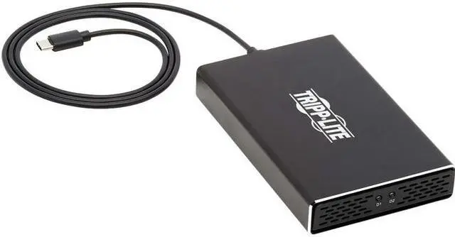 Alt view image 7 of 19 - Tripp Lite USB-C to Dual M.2 SATA SSD/HDD Enclosure Adapter - USB 3.1 Gen 2 (10 Gbps), Thunderbolt 3, UASP, RAID (U457-2M2-SATAG2)