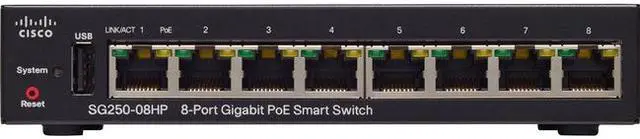 Alt view image 10 of 15 - Sg250-08Hp 8-Port Gigabit Poe Smart Switch