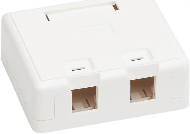 Alt view image 7 of 13 - Tripp Lite Surface-Mount Box For Keystone Jacks - 2 Ports White