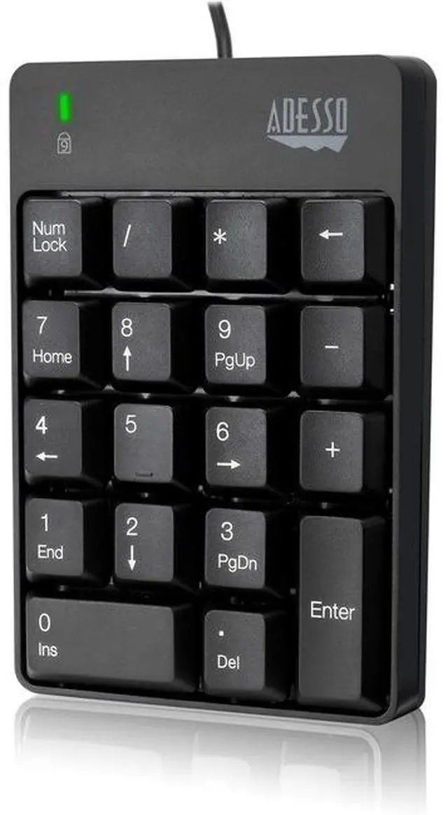 Alt view image 5 of 13 - Adesso AKB-601UB - USB Spill Resistant 18-Key Numeric Keypad