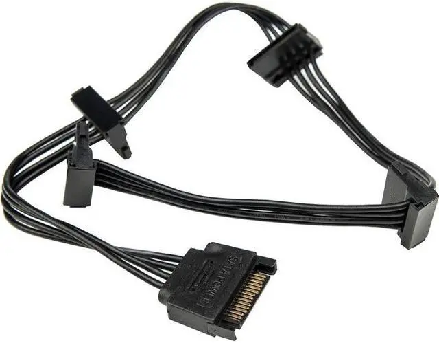 Alt view image 8 of 11 - Rocstor Splitter Cord - for Hard Drive, Solid State Drive, Optical Drive - Black