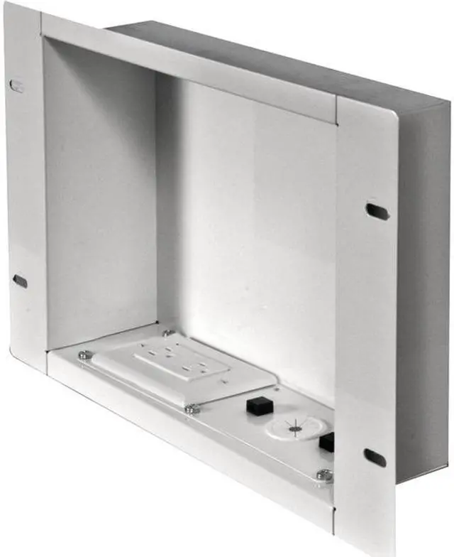 Alt view image 3 of 6 - PEERLESS IBA2AC-W In-Wall Metal Box Large with Knock Out & Power Outlet (Large)