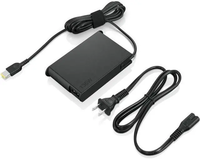 Alt view image 4 of 11 - Lenovo Slim 135W AC Adapter (Slim-tip) - American Standard Plug, GB