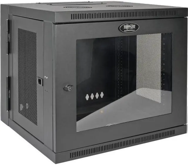 Alt view image 5 of 20 - Tripp Lite 10U Wall-Mount Rack Enclosure Server Cabinet, Hinged Back, Clear Acrylic Window (SRW10USG)