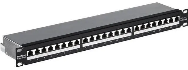 Alt view image 10 of 14 - TRENDnet TC-P24C6AS 24-port Cat6A Shielded 1U Patch Panel, 1000BASE-T / 10GBASE-T Support, compatible with cat5e, cat6, cat6a, 110 or Krone type