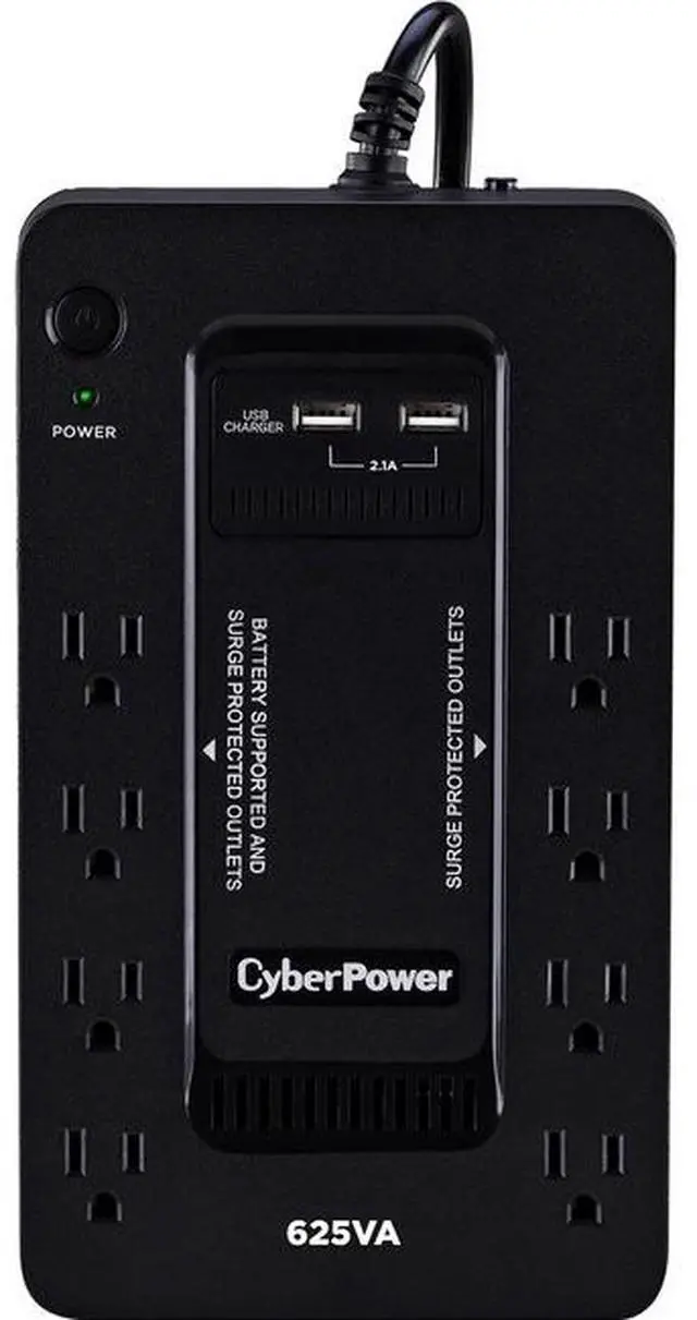 Alt view image 11 of 20 - CyberPower ST625U Standby UPS Systems - 625VA/360W, 120 VAC, NEMA 5-15P, Compact, 8 Outlets, PowerPanel