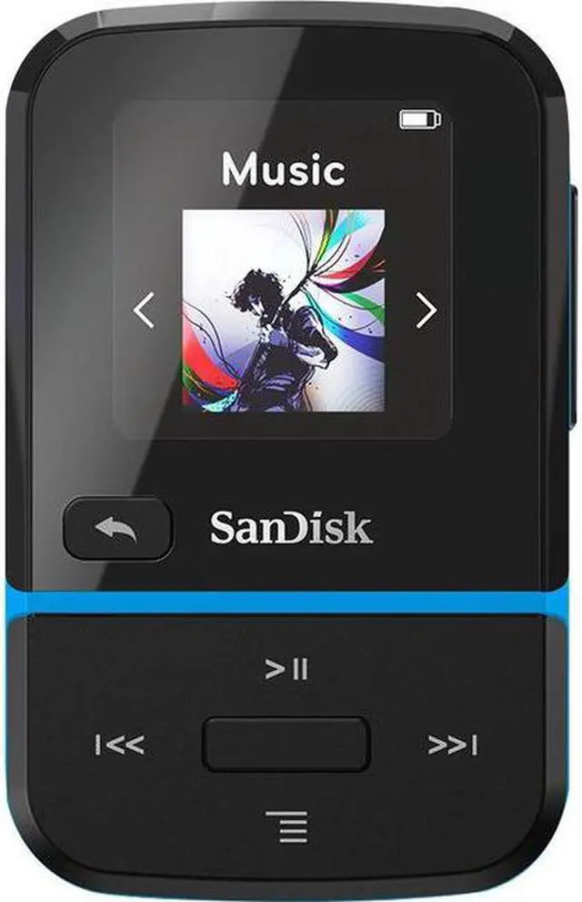 Alt view image 6 of 20 - SanDisk Clip Sport Go 32 GB Flash MP3 Player - Blue