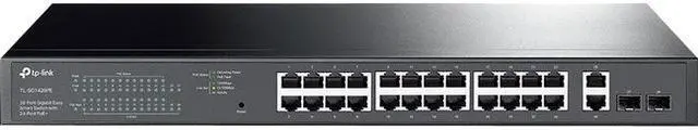 Main image of TP-Link 28-Port Gigabit Easy Smart Switch with 24-Port PoE+