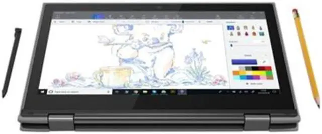 Alt view image 9 of 15 - Lenovo 300e Windows 2nd Gen 81M90001US 11.6" Touchscreen LCD 2 in 1 Notebook - Intel Celeron N4100 Quad-core (4 Core) 1.10 GHz - 4 GB LPDDR4 - 64 GB Flash Memory - Windows 10 Pro 64-bit (English) - 1366 x 768 - In-plane Switching (IPS) T...