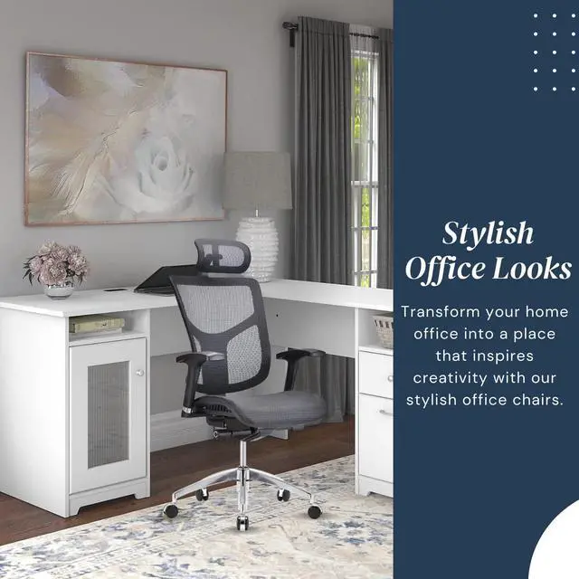 Alt view image 6 of 7 - GM Seating Dreem II Ergonomic Office Chair - Mesh Hi Back Executive Desk Chair - Chrome Base with Headrest & Seat Slide - Modern Comfortable Desk Chair for Home & Office - 4D Adjustable Armrest Black