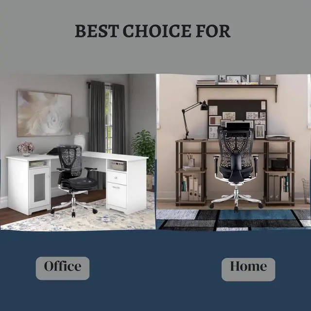 Alt view image 5 of 7 - GM Seating Ergobilt High-Back Ergonomic Office Chair - Large Mesh Chair with Lumbar Support & Adjustable Armrest - Swivel Computer Desk Chair with Height Adjustable backrest - Aluminum Base  Black