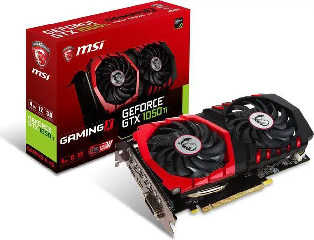 Alt view image 8 of 20 - Msi Gtx 1050 Ti Gaming X 4G Geforce Gtx 1050 Ti Graphic Card - 4 Gb Gddr5