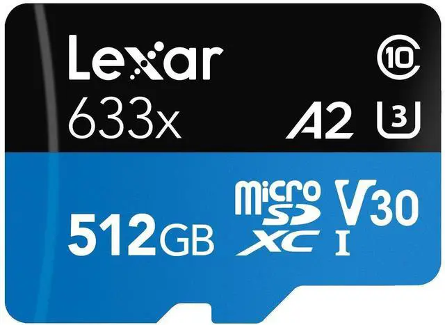 Alt view image 8 of 20 - Lexar High-Performance 633x 512GB microSDXC Flash Card Model LSDMI512BBNL633A
