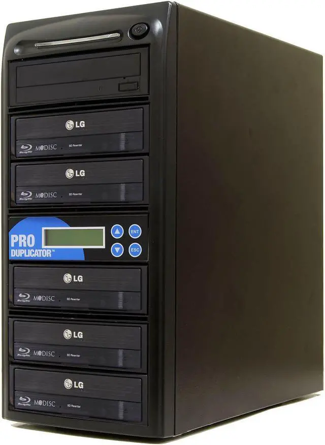 Alt view image 5 of 7 - Produplicator 1 to 5 Blu-ray BD BDXL M-Disc CD DVD Duplicator - Standalone Copier Duplication Tower