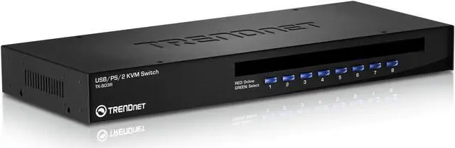 Alt view image 3 of 8 - TRENDnet TK-803R 8-Port Usb/Ps/2 Rack Mount Kvm Switch (Black)