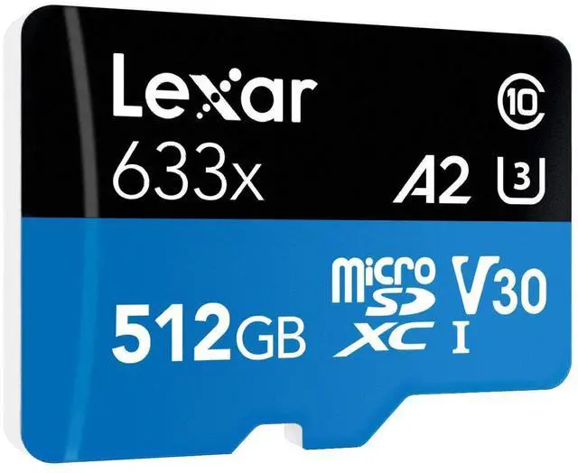 Alt view image 9 of 20 - Lexar High-Performance 633x 512GB microSDXC Flash Card Model LSDMI512BBNL633A