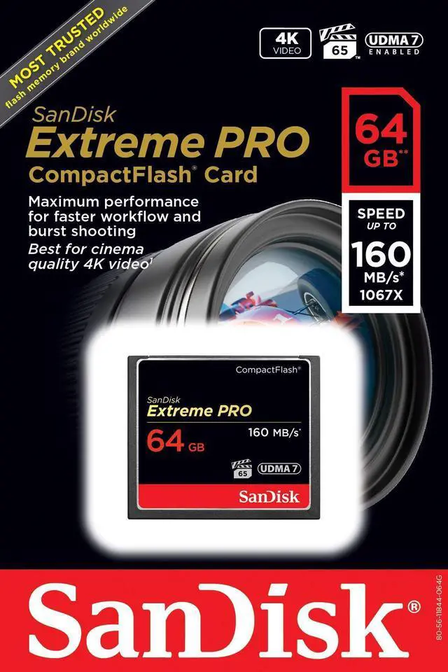 Alt view image 18 of 20 - Sandisk Extreme Pro Compactflash 64 Gb