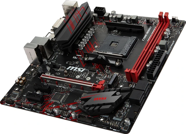 Alt view image 3 of 18 - MSI B450MGAPLUS Motherboard AMD Ryzen AM4 B450 32GB DDDR4 DVI & HDMI mATX