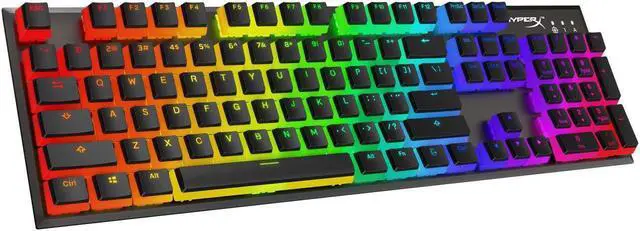 Alt view image 4 of 8 - HyperX Double Shot PBT 104 Mechanical Keycap Set - Black & White Pudding